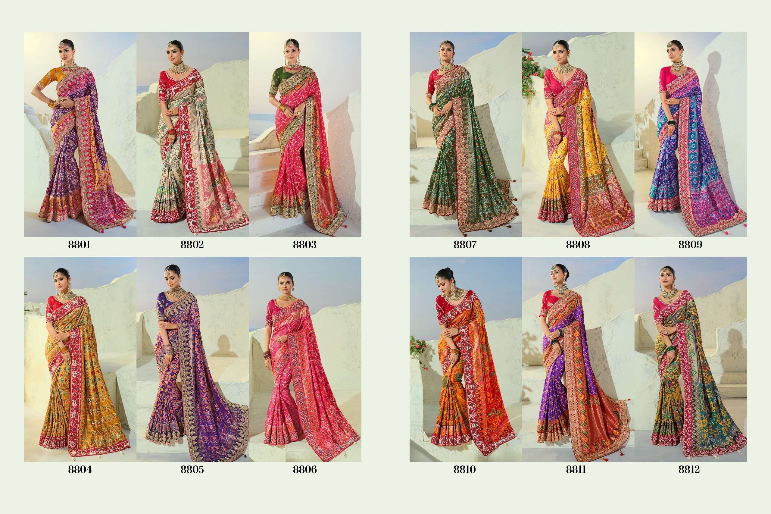 MN The Heritage Of Patola 8800 Series fancy fabric saree wholesale in surat
